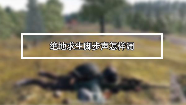 绝地求生脚步声怎么调更清晰？