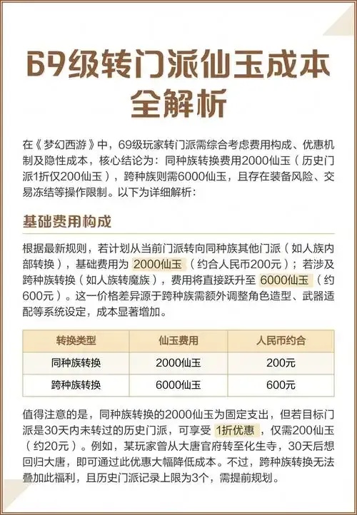 69单开养老选哪个门派好？
