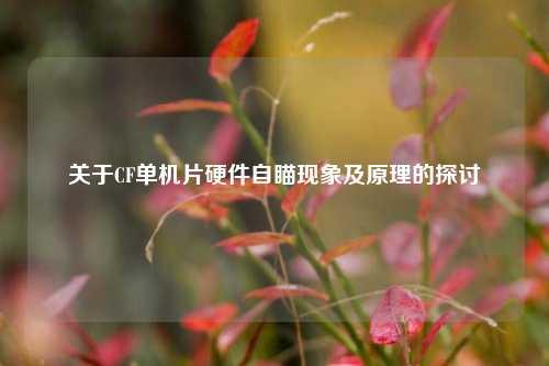 cf硬件自瞄揭露：游戏作弊背后的惊人真相！