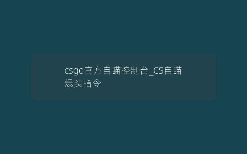 CSGO自瞄官网入口