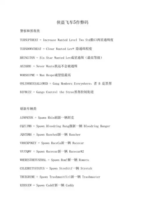 GTA5作弊码大全:解锁隐藏特权的秘密武器!